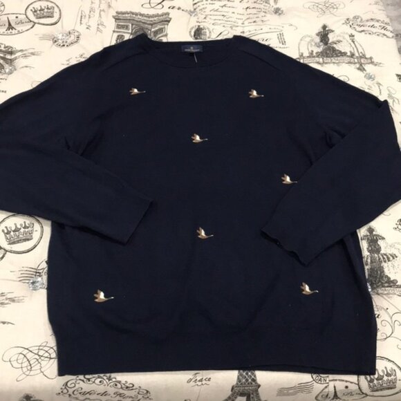 Brooks Brothers Duck Embroidered Crew Neck Sweater - Picture 2 of 6